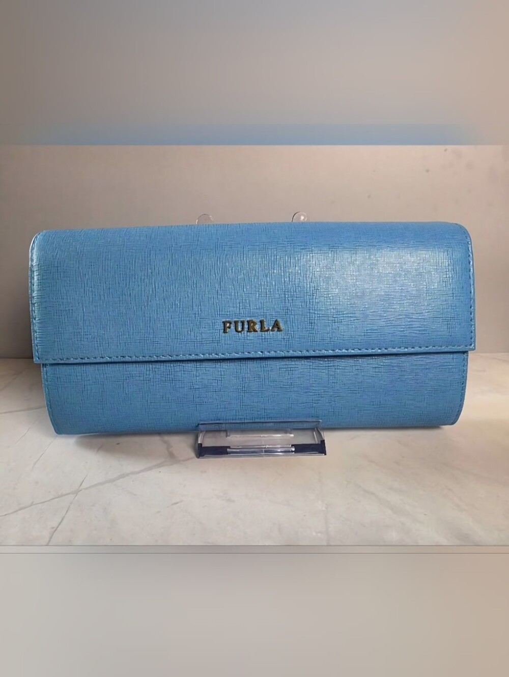 Furla Sky Blue Continental Wallet with Box & Dust Bag